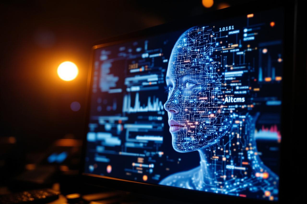 AI换脸技术概念图,真实人脸与AI生成人脸对比